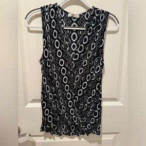 Renee C sleeveless cross/wrap blouse EUC size L